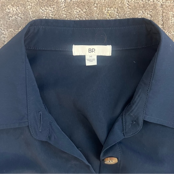 NWOT Nordstrom BP Navy Blue Shirt Dress With Drawstring in the Back, Size Medium - Picture 7 of 11